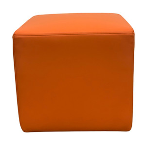 K2 Marbella Cook Senior Square Ottoman Orange PU Leather