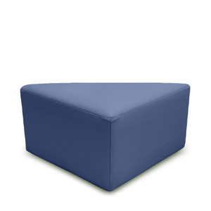 K2 Marbella Tasman Junior Triangle Ottoman Blue PU Leather