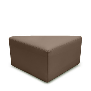 K2 Marbella Tasman Junior Triangle Ottoman Dark Brown PU Leather