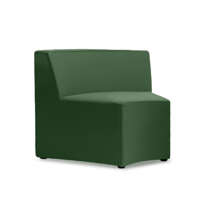 K2 Marbella Bass Concave Modular Chair With Low Back Green PU Leather