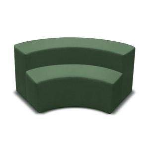 K2 Marbella Polo Concave 2 Seater Chair With Low Back 800W x 670D x 800mmH Green PU