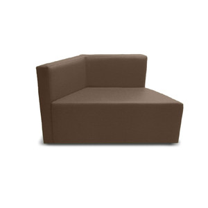 K2 Marbella Magellan Sectional Modular Chair With Low Back Dark Brown PU Leather
