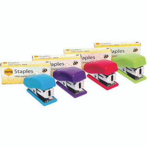 MARBIG STAPLER MINI 26/6 with Staples Assorted Colours (Each)