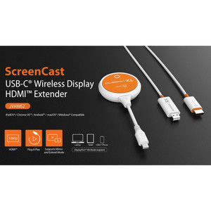 J5Create ScreenCast USB-C Wireless Display HDMI Extender White