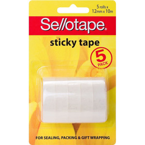 SELLOTAPE STICKY TAPE 12mmx10m Clear PK5