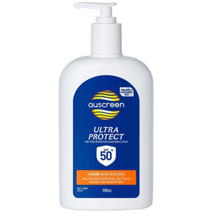 Auscreen Ultra Protect SPF 50+ Sunscreen 500ml Pump Bottle