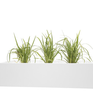 Steelco Tambour Planter Box 900W x 463D x 225mmH White Satin