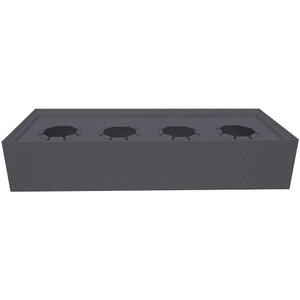 Steelco Tambour Planter Box 1200W x 463D x 225mmH White Satin