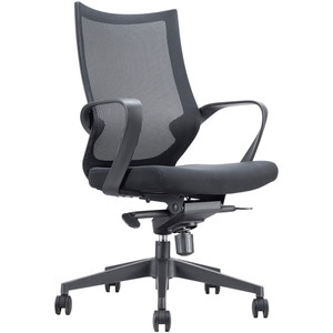 Gala Boardroom Medium Back Chair With Arms Mesh Back Black Fabric Seat
