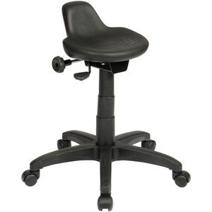 State ST006 Industrial Stool 420-530mmH Black PU