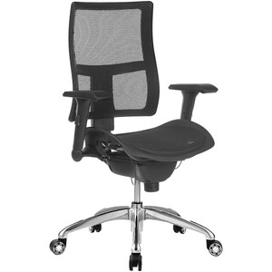 Zodiac Low Back Executive Chair With Arms Mesh Back Black