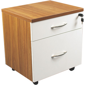 Sylex Arbor Mobile Pedestal 1 Drawer 1 File 520W x 440D x 570mmH American Walnut