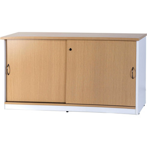 Logan Credenza Sliding Doors 1200W x 450D x 730mmH White And Oak