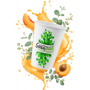 Gusspak 8oz (235ml) White Paper Coffee Cups (1000 Pack) | Single Wall Disposable Takeaway Cups for Coffee & Catering