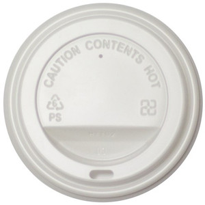 Capri Lid Plastic Hot Cup To Suit 12Oz White, Carton of 1000