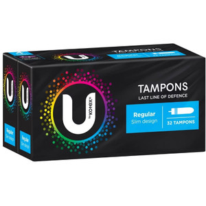 U By Kotex Tampons Regular Regular Bulk 32 Pack