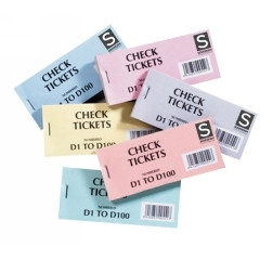 TICKETS CHECK SOVEREIGN 1-100 NAME/ADDRESS Box of 72