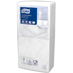 Tork White Cocktail Napkin 2 Ply Pack of 200