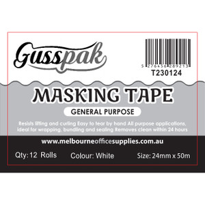 GUSSPAK MASKING TAPE 24mm x 50m - 12 Rolls