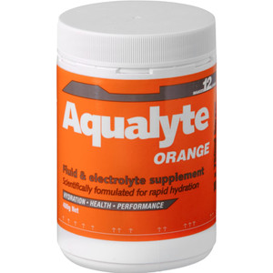Aqualyte Electrolyte Powder Orange Flavoured Tub 480g, Box of 5