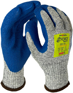 G-Force Grippa Cut Level E, Blue Latex Glove, Large Pair