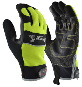 G-Force Hi-Vis Cut 5 Mechanics Glove, XL Pair