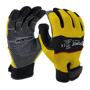 G-Force Maxgrip Mechanics Glove With Silicone Grip, XL Pair