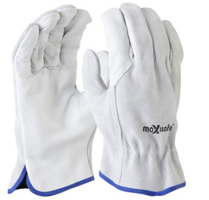 Maxisafe Natural Split Back Leather Rigger Glove , Medium Pair