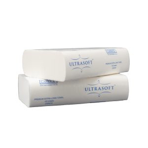 Ultrasoft Extra-Long Interleaved Towel 29 x 23cm 120 Sheets, Carton of 20