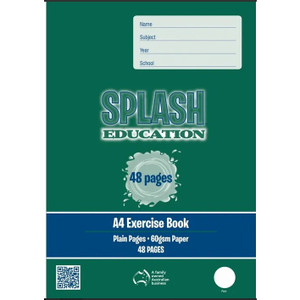 Splash A4 48pg Plain Exercise Book