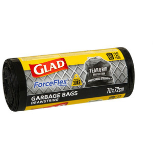 Glad Forceflex Drawstring Garbage Bags | 12 Pack