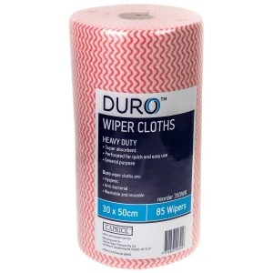 DURO WIPER ROLLS HEAVY DUTY RED 50 X 30CM Ctn4