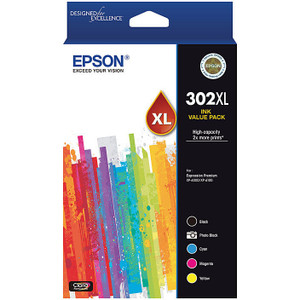 EPSON 302XL INK CARTRIDGE HIGH YIELD 5 COLOUR VALUE PACK