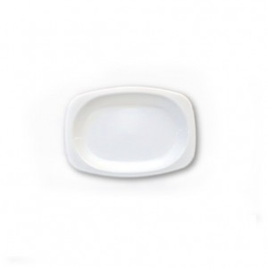 Disposable Plates Oval White 160mm x 230mm, Pack of 50