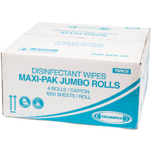 Maxi-Pak Jumbo Rolls TWW28 - Carton of 4 Rolls (1200 Sheets per Roll)