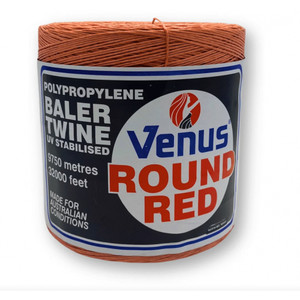 Venus Round Red 9750m PP Baler Twine, Pack of 2 Spools (4875m EA)