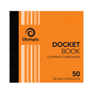 Olympic Carbonless Duplicate Docket Book No.50 120 x 125mm 50 Leaf (142818)