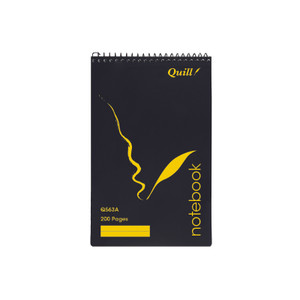 Quill Q Series Notebook 70gsm PP 200 x 127mm 200 Pages - Black