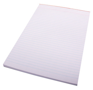 Quill Bank Pad Ruled 60gsm A4 100 Leaf - White (01001)