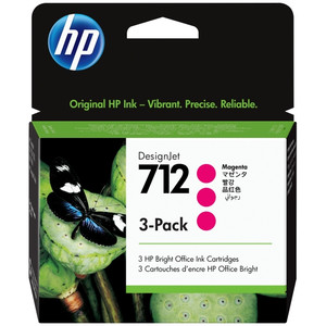 HP 712 29ML 3 PACK MAGENTA INK TO SUIT HP DESIGNJET T230, DESIGNJET T250 AND DESIGNJET T650