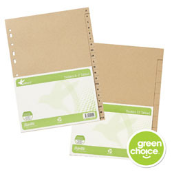 BANTEX ECOBOARD A4 DIVIDERS 10 Tab