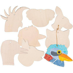 Wooden Australian Animal Hangers Pack of 21