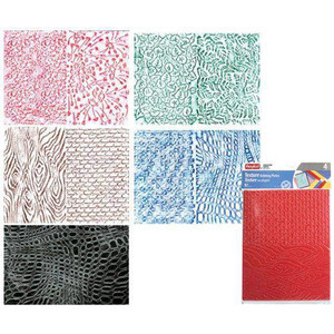Rubbing Plates Large Texture Pack of 4