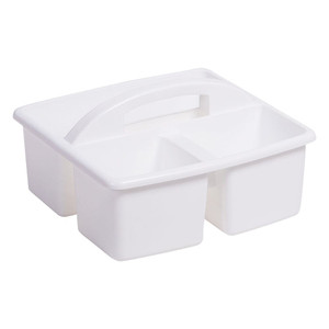 Small Plastic Caddy - White
