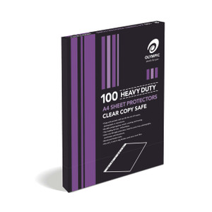 Olympic Sheet Protectors Heavy Duty A4, Box of 100 (141764)