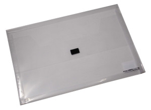 Bantex Translucent Document Wallet PP Foolscap Hook & Loop Closure - Clear (28640)