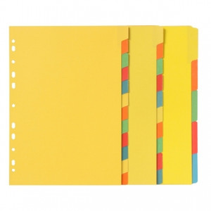 MARBIG® A4 12 TAB MANILLA ERASABLE DIVIDERS