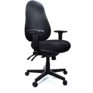 PERSONA 24/7 CHAIR BLACK Fully Upholstered With Arms,, Nylon Base,Black Upholstery
