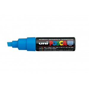 UNIBALL POSCA POSTER MARKER 8mm Chisel Blue