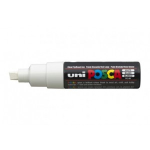 UNIBALL POSCA POSTER MARKER 8mm Chisel White